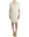 Costume National Chic White Modal Above-knee Dress