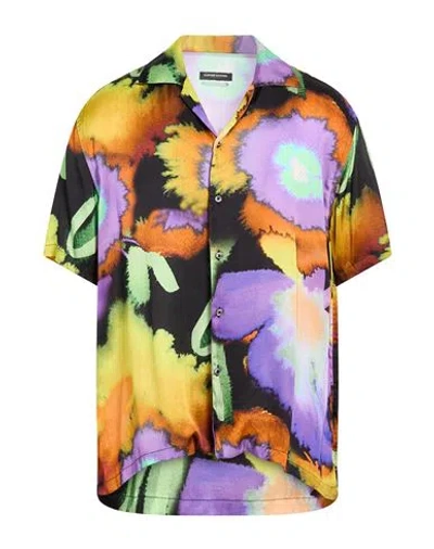 Costume National Contemporary Man Shirt Purple Size 46 Viscose In Multi