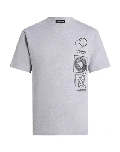 Costume National Contemporary Man T-shirt Light Grey Size 3xl Cotton In Gray