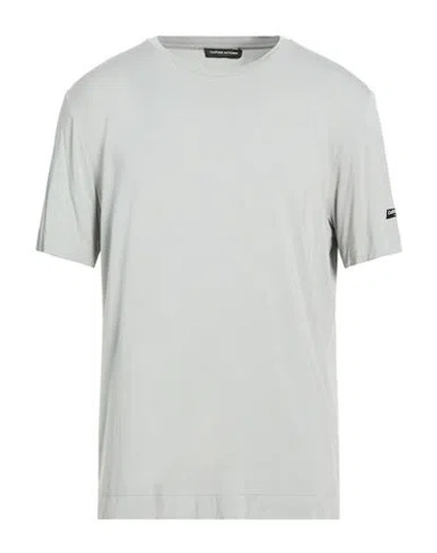 Costume National Contemporary Man T-shirt Light Grey Size Xxl Modal, Rubber In Gray