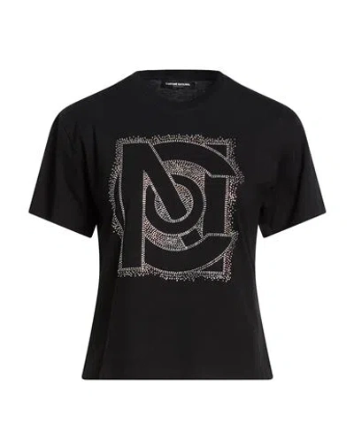 Costume National Contemporary Woman T-shirt Black Size M Cotton