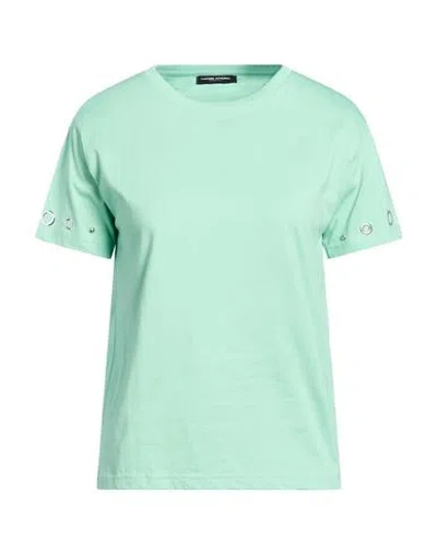 Costume National Contemporary Woman T-shirt Light Green Size M Cotton