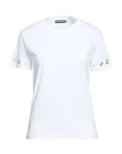 Costume National Contemporary Woman T-shirt White Size M Cotton In Multi