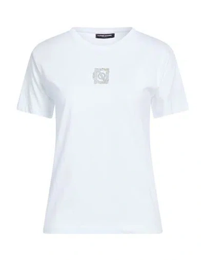 Costume National Contemporary Woman T-shirt White Size M Cotton