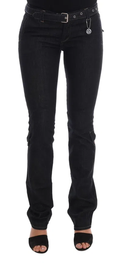 Costume National Cotton-elastane Slim Fit Jeans In Black