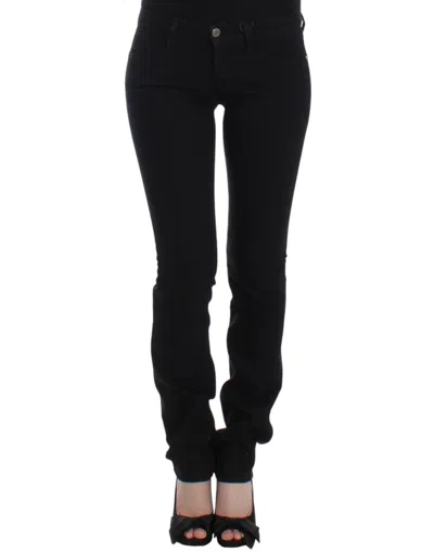Costume National Cotton-elastane Straight Leg Jeans In Black