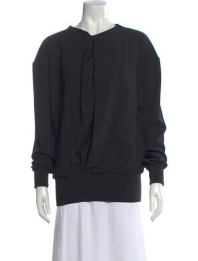 Pre-owned Costume National Crew Neck Long Sleeve Sweatshirt In Black