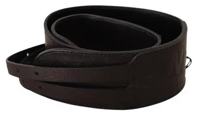 Costume National Dark Brown Leather Double Buckle Women's Belt