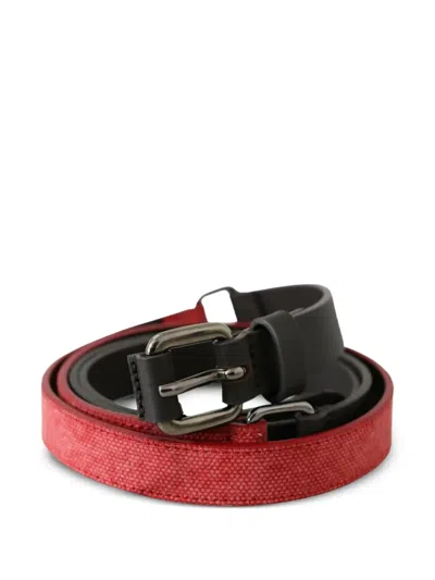 Costume National Dual-tone Belt In Red