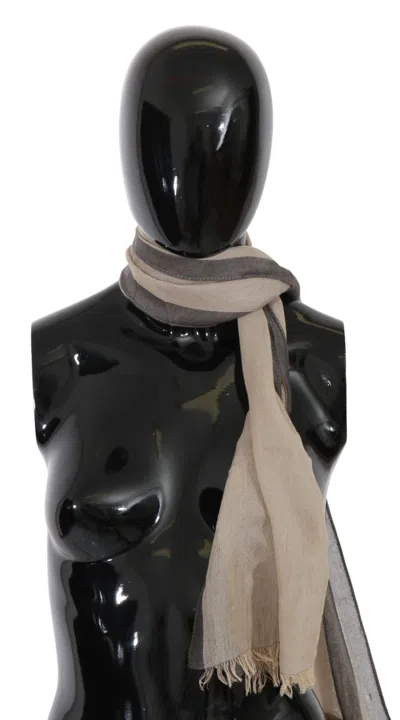Costume National Elegant Beige Cotton Scarf For Women
