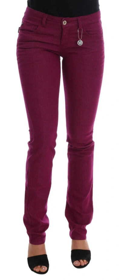 Costume National Red Wash Cotton Stretch Denim Jeans