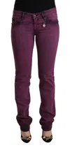 Costume National Purple Cotton Stretch Slim Fit Denim Jeans In Purple