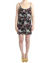 Costume National Floral Silk Mini Women's Dress In Multi
