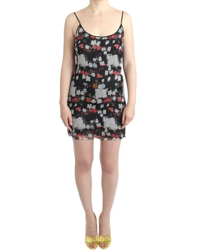 Costume National Floral Silk Mini Women's Dress In Multi
