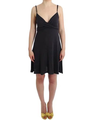 Costume National Gray Knitted A-line Women's Dress