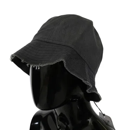 Costume National Hat20001 Washed Cotton-blend Bucket Hat In Gray