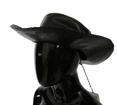 Costume National Hat20018 Wide-brim Straw Sun Hat In Black