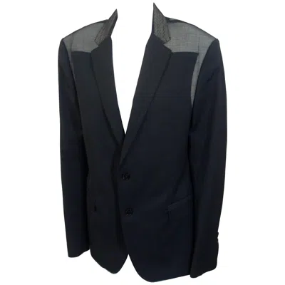 Pre-owned Costume National Homme Exposed Organza Blazer In Black