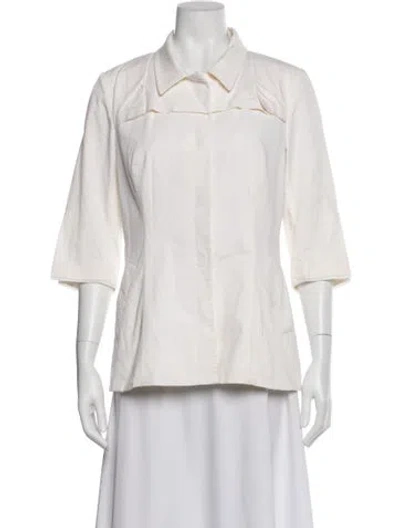 Pre-owned Costume National Jacket In White