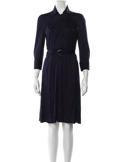 Pre-owned Costume National Knee-length Dress In Blue/purple