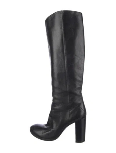 Pre-owned Costume National Leather Boots In Black