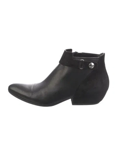 Pre-owned Costume National Leather Boots In Black