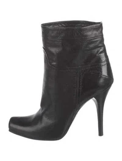 Pre-owned Costume National Leather Boots In Black