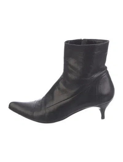 Pre-owned Costume National Leather Boots In Black