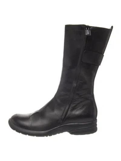 Pre-owned Costume National Leather Boots In Black