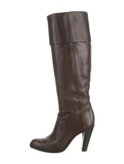 Pre-owned Costume National Leather Boots In Brown