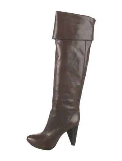Pre-owned Costume National Leather Boots In Brown