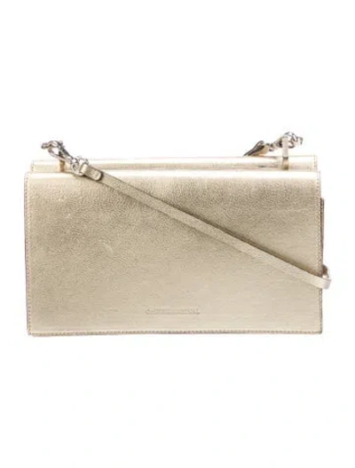 Pre-owned Costume National Leather Crossbody Bag In Neutral