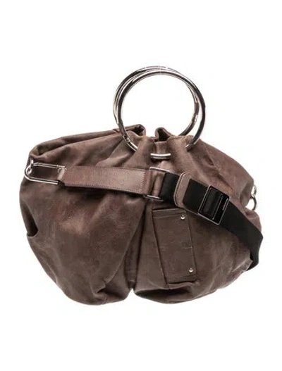 Pre-owned Costume National Leather Hobo In Brown