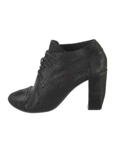 Pre-owned Costume National Leather Lace-up Boots In Black