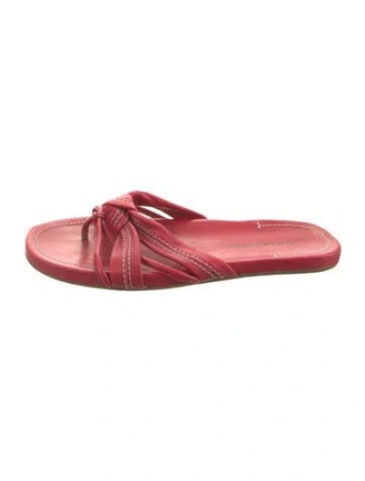 Pre-owned Costume National Leather Slides In Red
