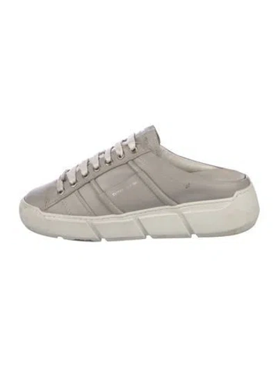 Pre-owned Costume National Leather Sneakers In Gray