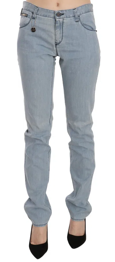 Costume National Light Blue Mid Waist Skinny Denim Jeans