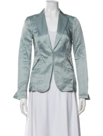 Pre-owned Costume National Linen Blazer In Blue