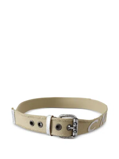 Costume National Logo-buckle Belt In Brown