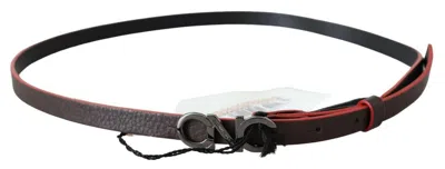 Costume National Logo-detailed Leather Belt In Multi
