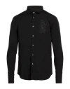 Costume National Man Shirt Black Size 38 Cotton, Elastane