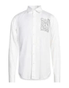 Costume National Man Shirt White Size 44 Cotton, Elastane In White