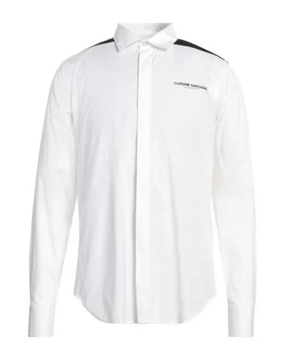 Costume National Man Shirt White Size 44 Cotton, Elastane