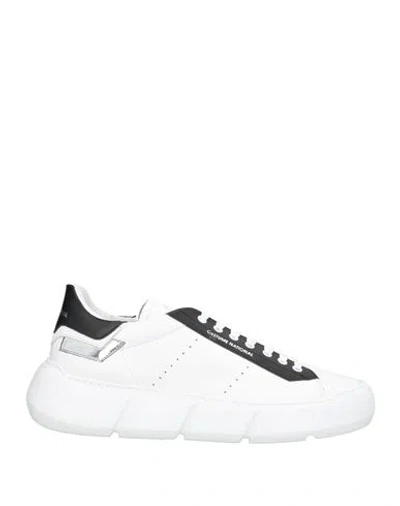 Costume National Man Sneakers White Size 7 Leather