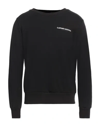 Costume National Man Sweatshirt Black Size M Cotton