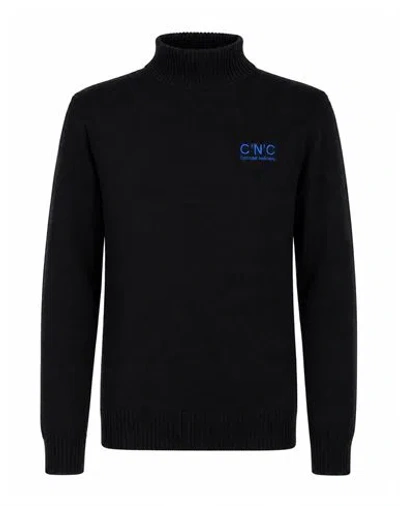 Costume National Man Turtleneck Black Size Xl Virgin Wool, Acrylic