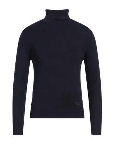 Costume National Man Turtleneck Midnight Blue Size Xl Viscose, Nylon