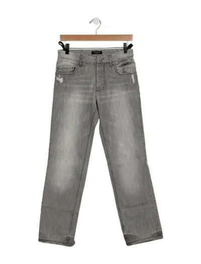 Pre-owned Costume National Mid-rise Straight Leg Jeans In Grey