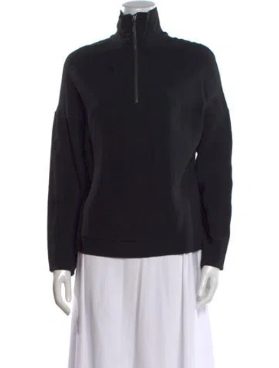 Pre-owned Costume National Mock Neck Long Sleeve Sweatshirt In Black