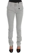 Costume National Pants Gray Cotton Blend Super Slim Fit Jeans In Gray
